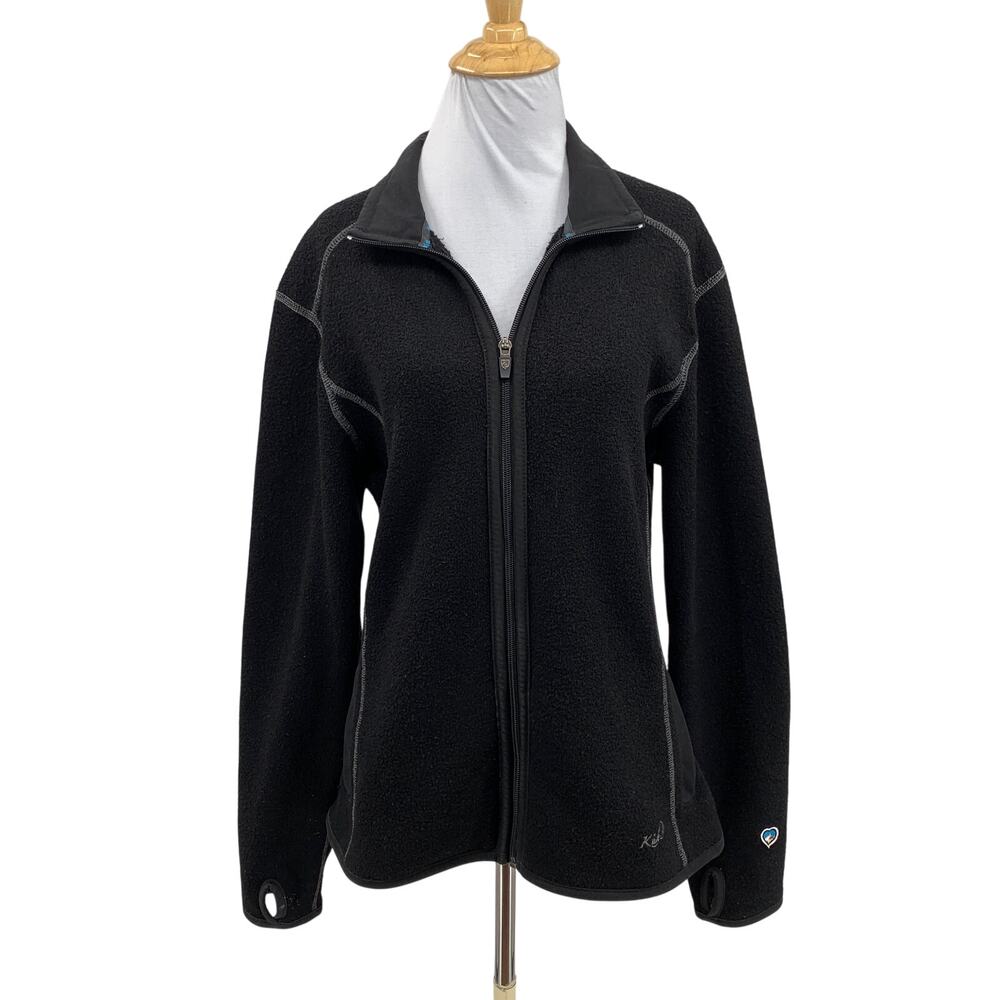 Kuhl Jacket Womens L Large Alpaca Fleece Outdoor Thumbholes Full Zip Mock